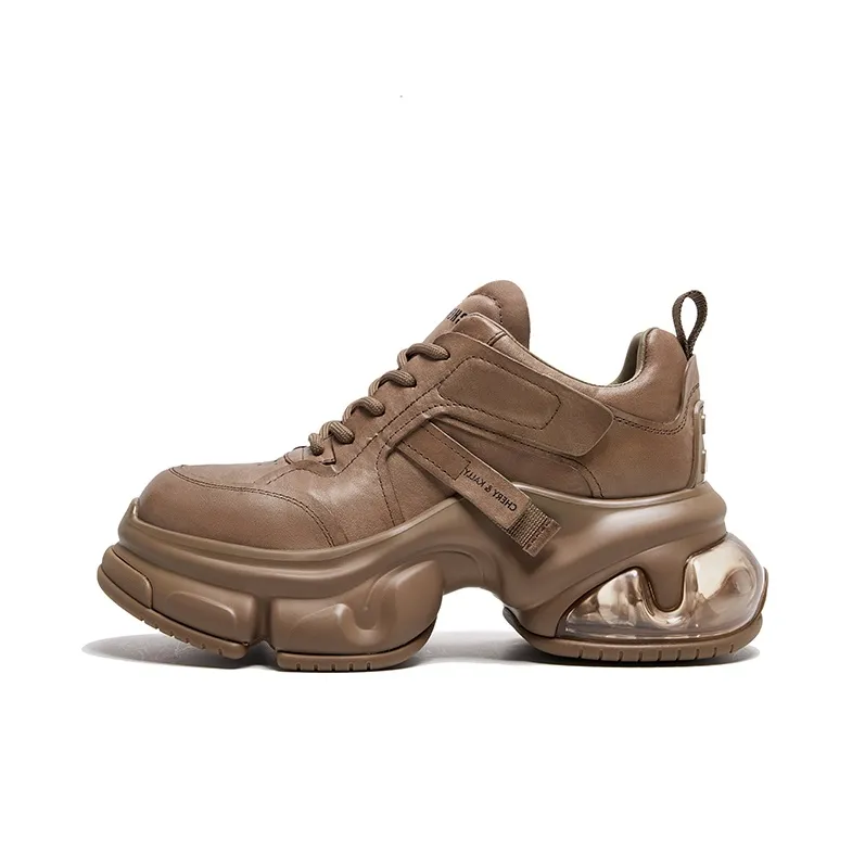 CHERYKALLY Anti Slip And Wear Resistant Height Increasing Low Top Chunky Sneakers Women's-12