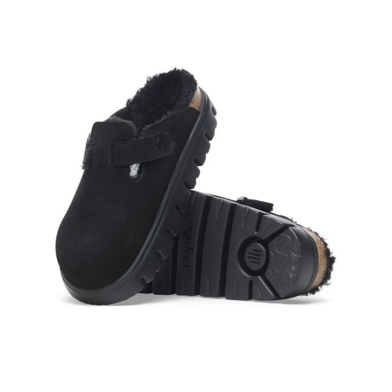 Birkenstock Boston Series Slip Resistant Wrap toe Slippers Women's Black-5