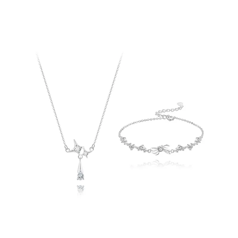 BLANK IN BLANK Sterling Silver Necklaces Women's Bestie Girlfriend Couple Birthday Gift Girl-3