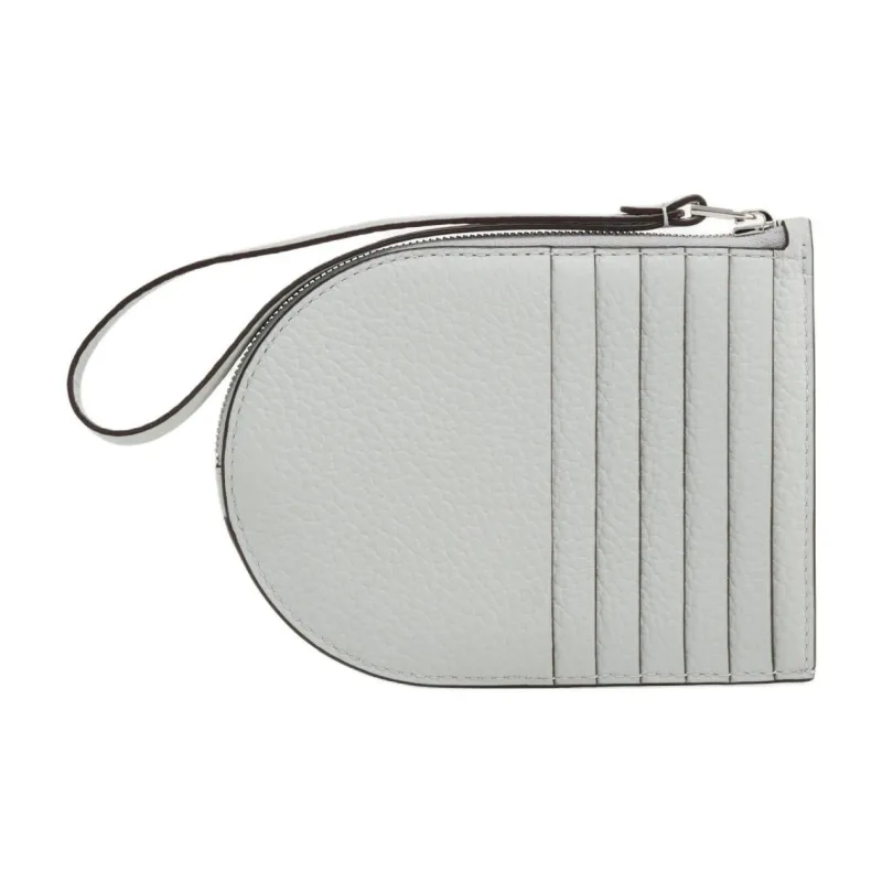 Delvau Textured Calfskin Wallets Coin Purses Women's Cloud Gray-1