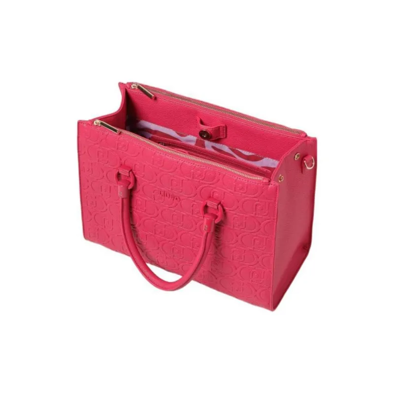 LIU·JO Polyester Blend With Polyurethane Tote Bag Shopping Bag Shoulder Bag Crossbody Bag Handbag Women's Pink-2