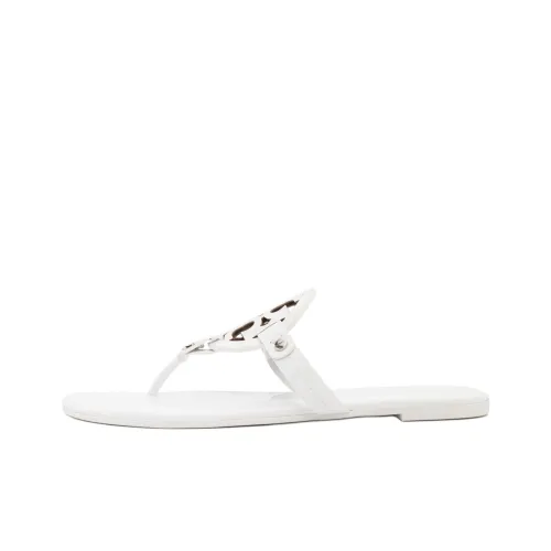 TORY BURCH Miller Rubber Sole Flip Flops Women's White