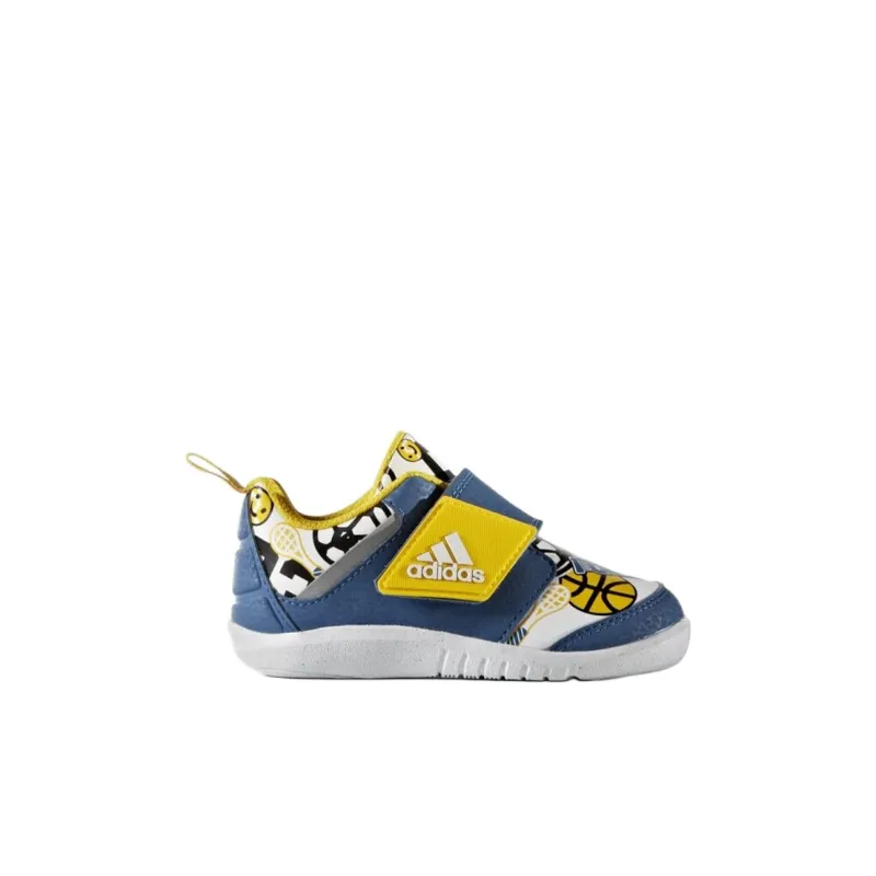 Adidas Fortaplay Ac I Slip-Resistant Breathable Low-Top Kids Lifestyle Shoes Yellow Blue Kids'-1