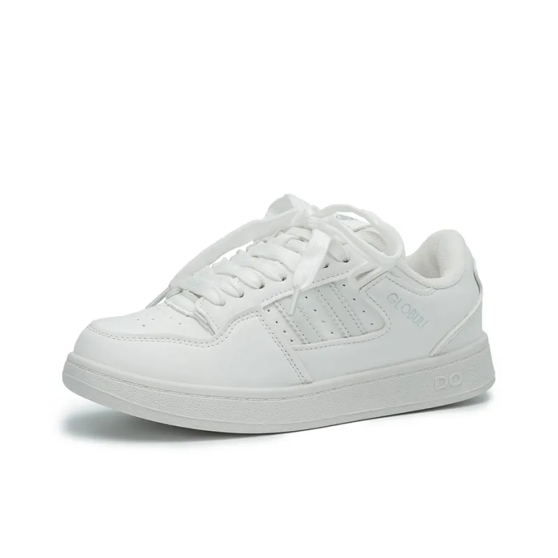 SHUXIAOBEI Anti Slip And Wear Resistant Lightweight Low Top Skateboard Shoes Unisex White Blue-84