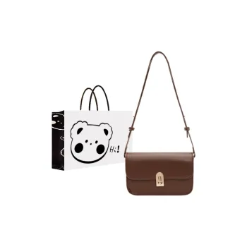 NX DOUGHNUT PU Shoulder Bag Regular Women's Coffee/Ecru/Black