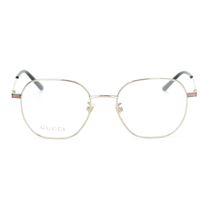 GUCCI Metal Irregular Shape Sunglasses Men's Gold-1
