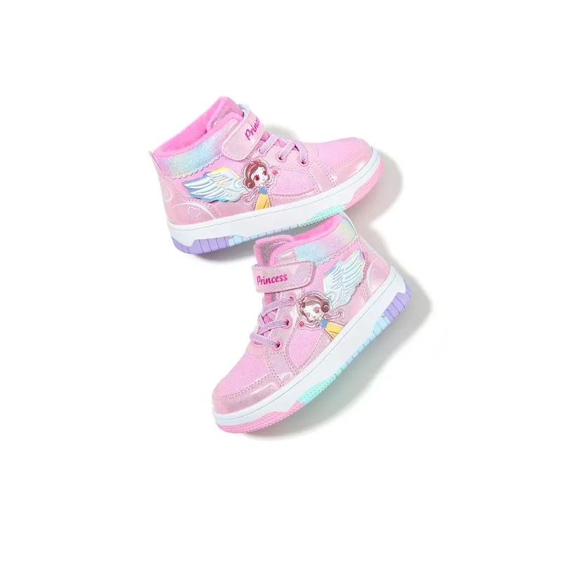 Disney Princess Cushioned Wear Resistant Breathable High Top Kids Lifestyle Shoes Children Aged 3 7 Years Old-5