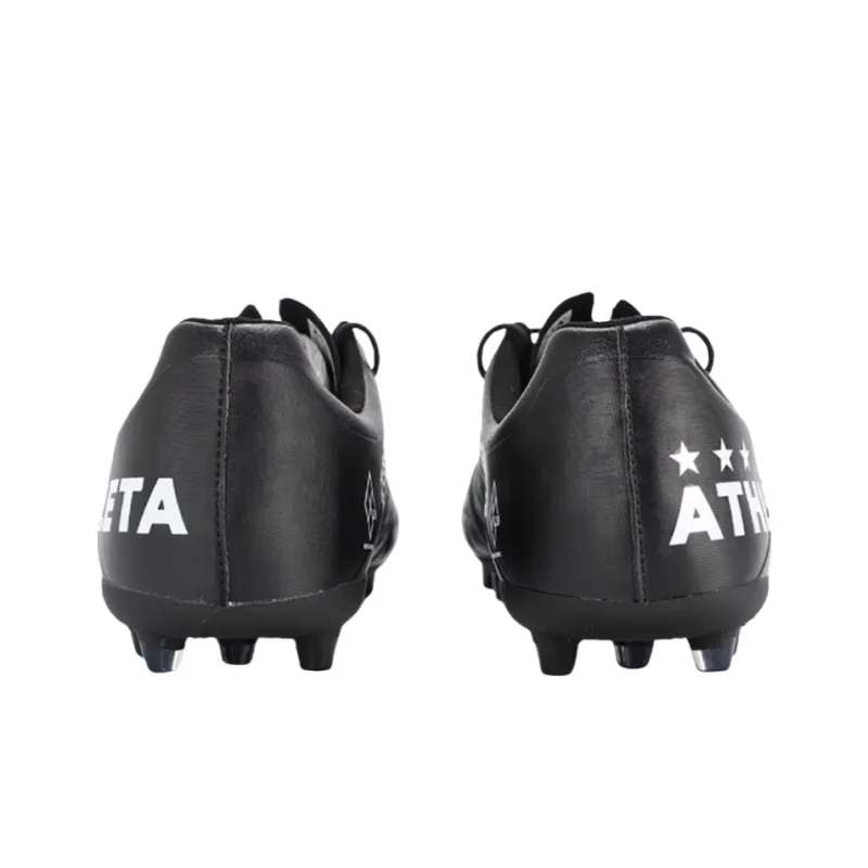 ATHLETA MG Rubber Short Studs Artificial Ground Anti Slip Wear Resistant Soccer Shoes Men's Black-3