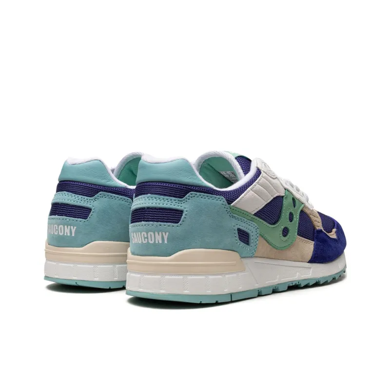 Saucony Shadow 5000 Anti Slip Wear Resistant Low Top Casual Shoes Men's Blue Beige Green-2