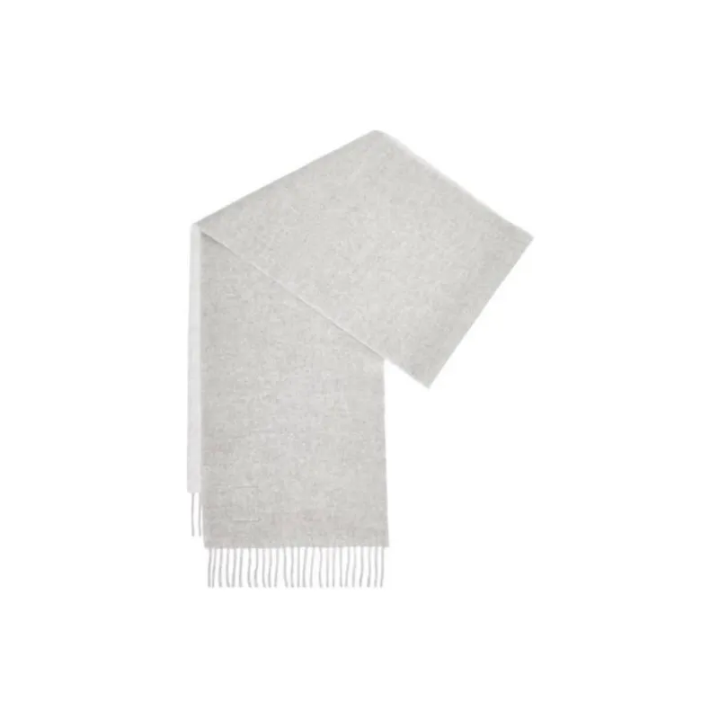 LOEWE Logo Patch Fringed Edge Scarf-1