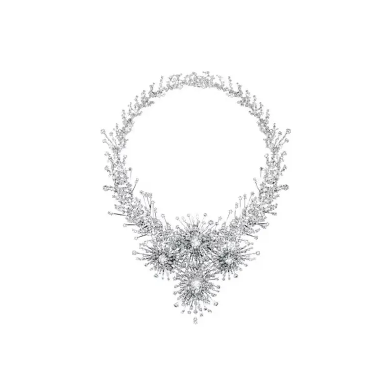 Swarovski 18K White Gold Necklaces Unisex White-1