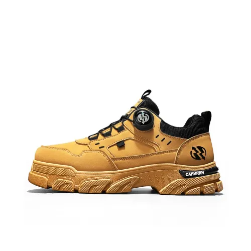 EXULL Q Work Boots Men Low Top Yellow/Beige/Black