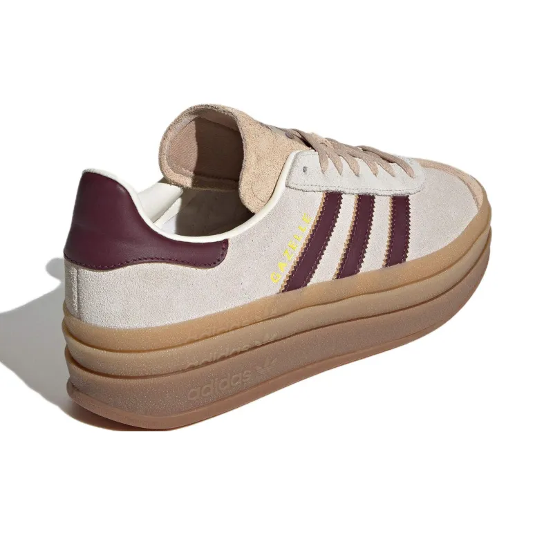 Adidas Gazelle Bold Cream White Maroon Women's-3