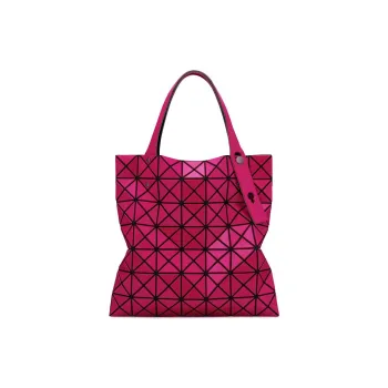 ISSEY MIYAKE Prism Polyvinyl Chloride Resin Tote Bag, Shopping Bag, One Shoulder Handbag Women's Burgundy