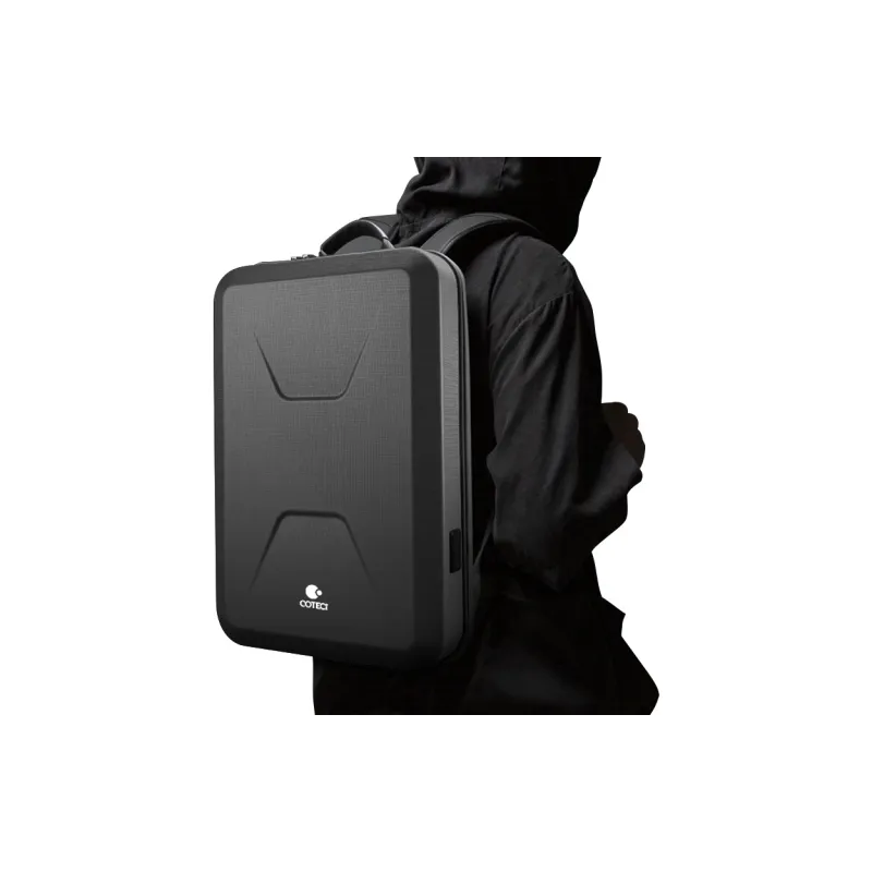 COTECi ABS+PC Backpack Large Size Unisex Black/Silver-2