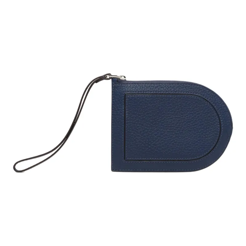 Delvau Calfskin Wallets Coin Purses Women's Dark Blue-0