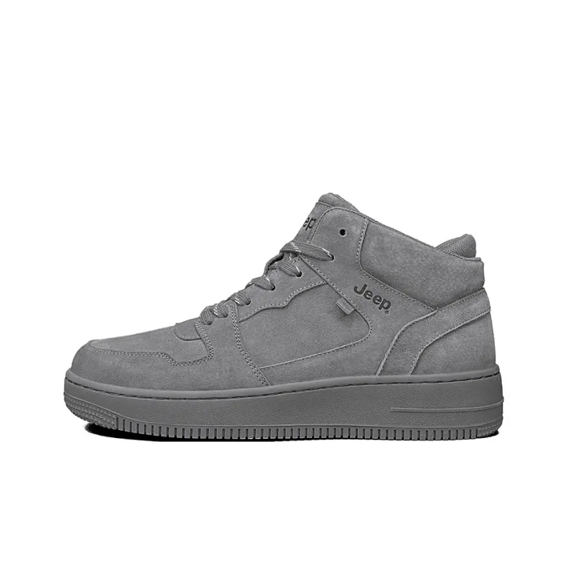 Jeep Air Force One Anti Slip And Wear Resistant Height Increasing Mid Top Skateboard Shoes Unisex-7
