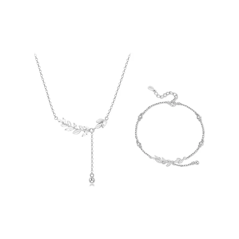 WANLIACC Alloy Wheat Pendant Necklace Women's-8