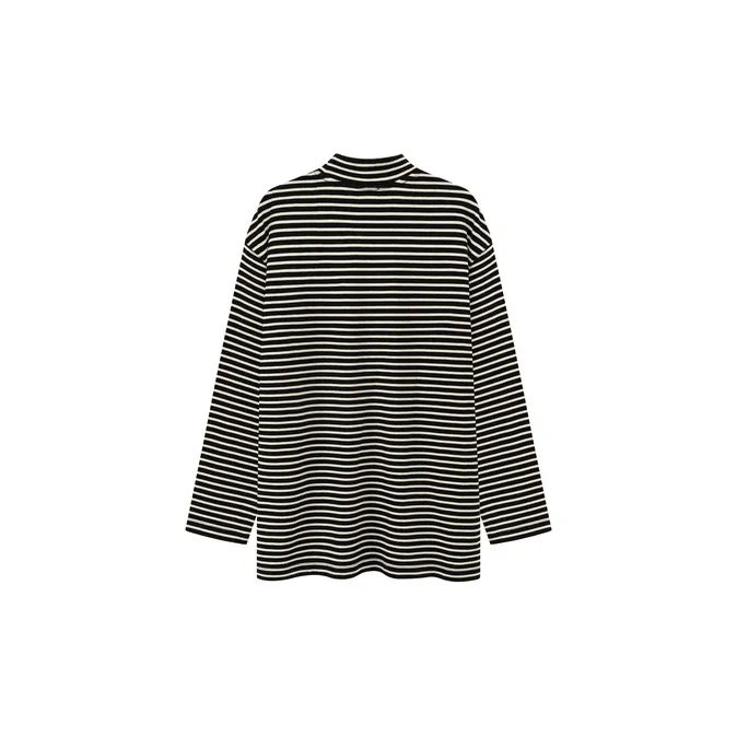CHUU T Shirts Women's Black White Stripes-1