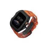 Classic Black Frame+Orange Strap Black Butterfly Clasp