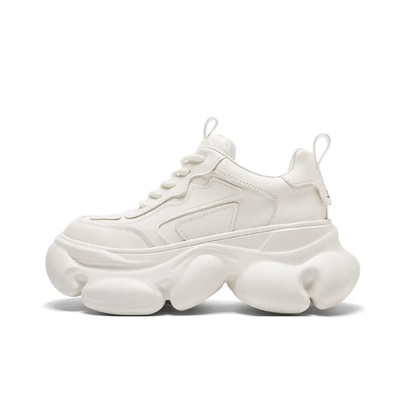 CHERYKALLY Anti-Slip And Wear-Resistant Height Increasing Coverage Low-Top Chunky Sneakers Women's-0