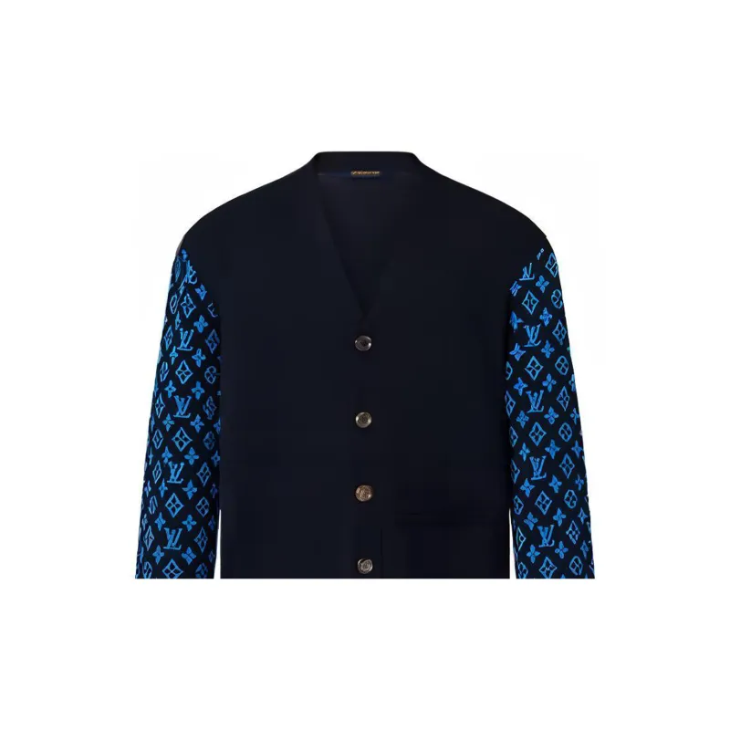 LOUIS VUITTON Monogram Cashmere Mix Cardigan-5
