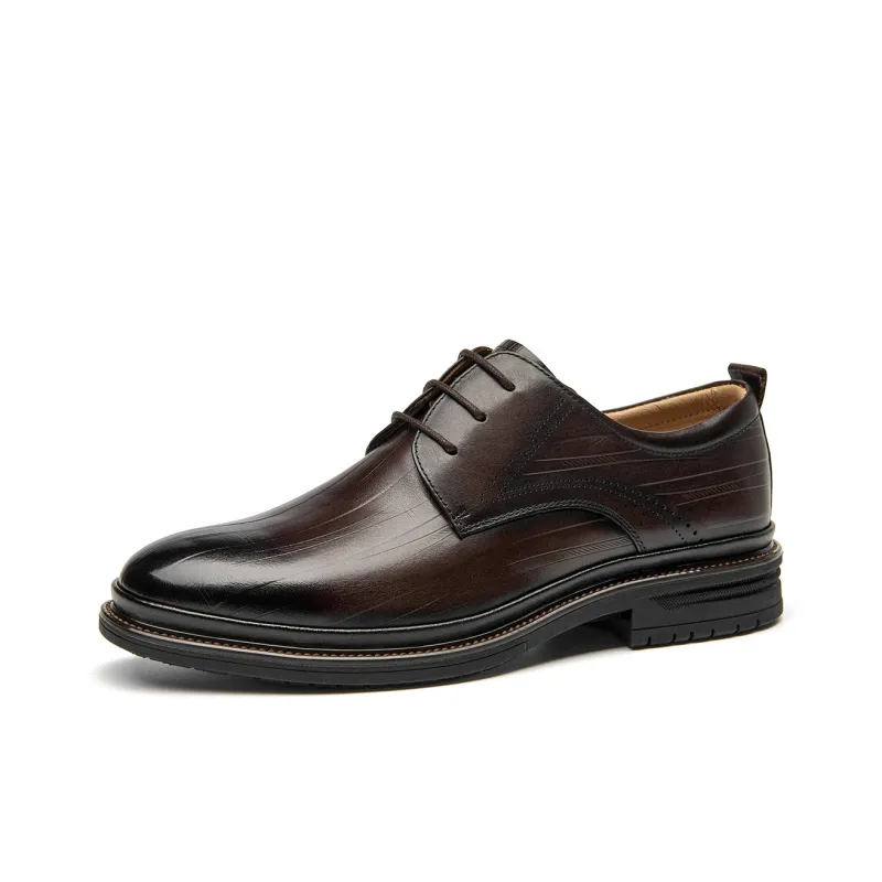 Spider King Dress Shoes Men Low Top Black/Brown-6