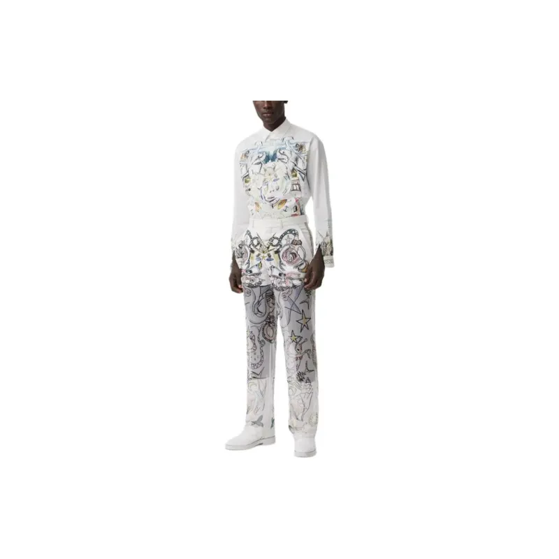 Burberry SS21 Casual Pants Men's White-1