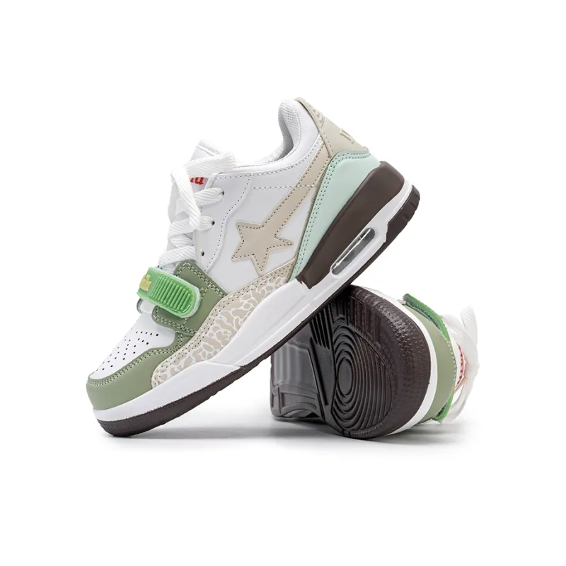 SHUXIAOBEI Slip Resistant, Abrasion Resistant, Balance, Lightweight Low Top Skateboard Shoes Unisex White-56