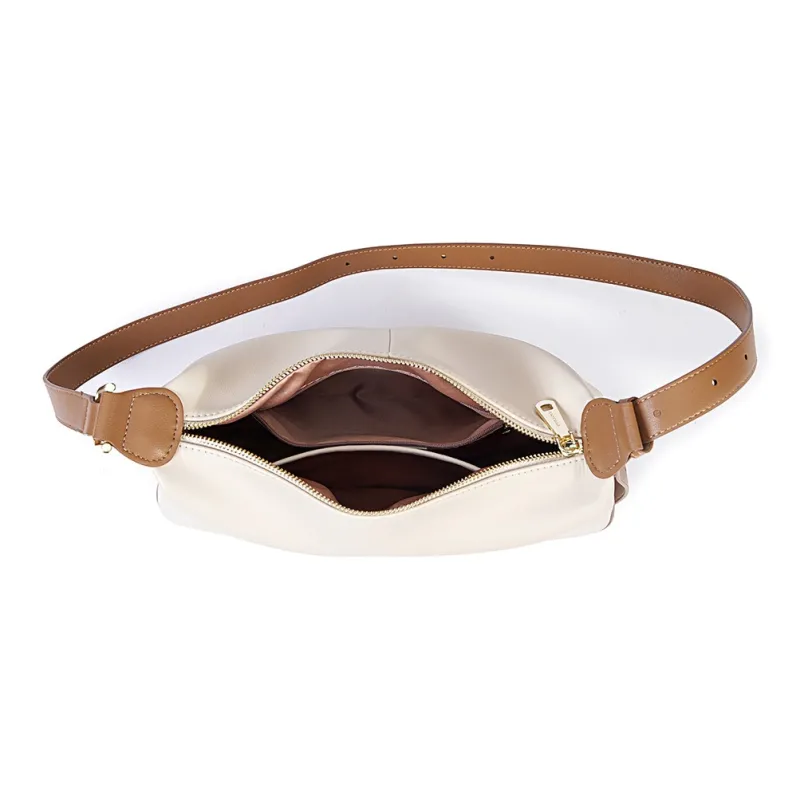 Dubaolu Synthetic Leather Crossbody Bag, Shoulder Bag Women's Caramel Brown/Classic Black/Ecru & Brown/Oat Apricot-20