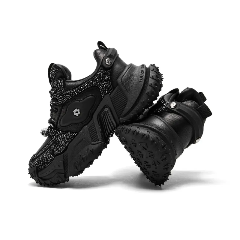 CHERYKALLY Cushioning Anti-Slip And Wear-Resistant Height Increasing Low-Top Chunky Sneakers Women's-9