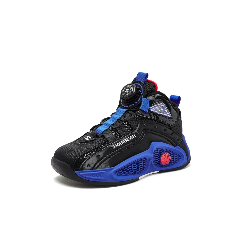 HOBIBEAR Slip Resistant Cushioning Lightweight Cushioning Mid Top Children's Basketball Shoes Teenagers-1