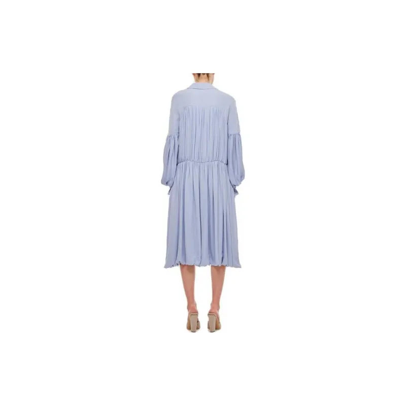 KHAITE Colleen Gathered Midi Dress-1