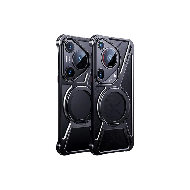 Andmo Metal Mechanical Exoskeleton Rotating Stand Compatible Huawei Pura 70/70 Pro/70 Ultra Shockproof Phone Cases-0