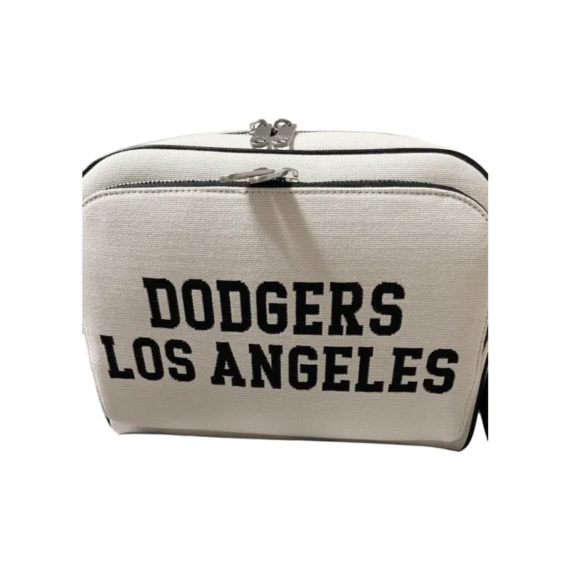 MLB Los Angeles Dodgers Polyester Backpack Regular Unisex Hemp Cream-2