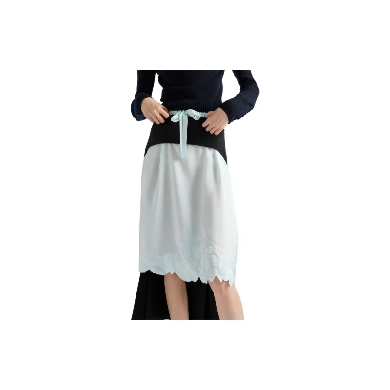 PRADA FW24 Casual Long Skirt Women's Green-1
