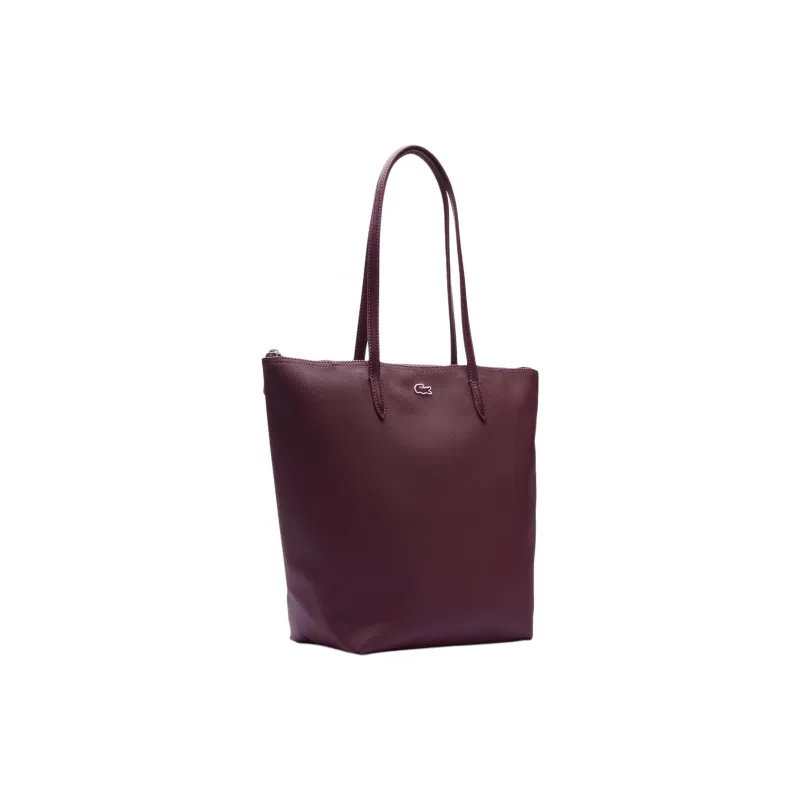 LACOSTE PVC Tote Bag Shopping Bag Shoulder Bag Handbag Regular Women's Plum Color-1