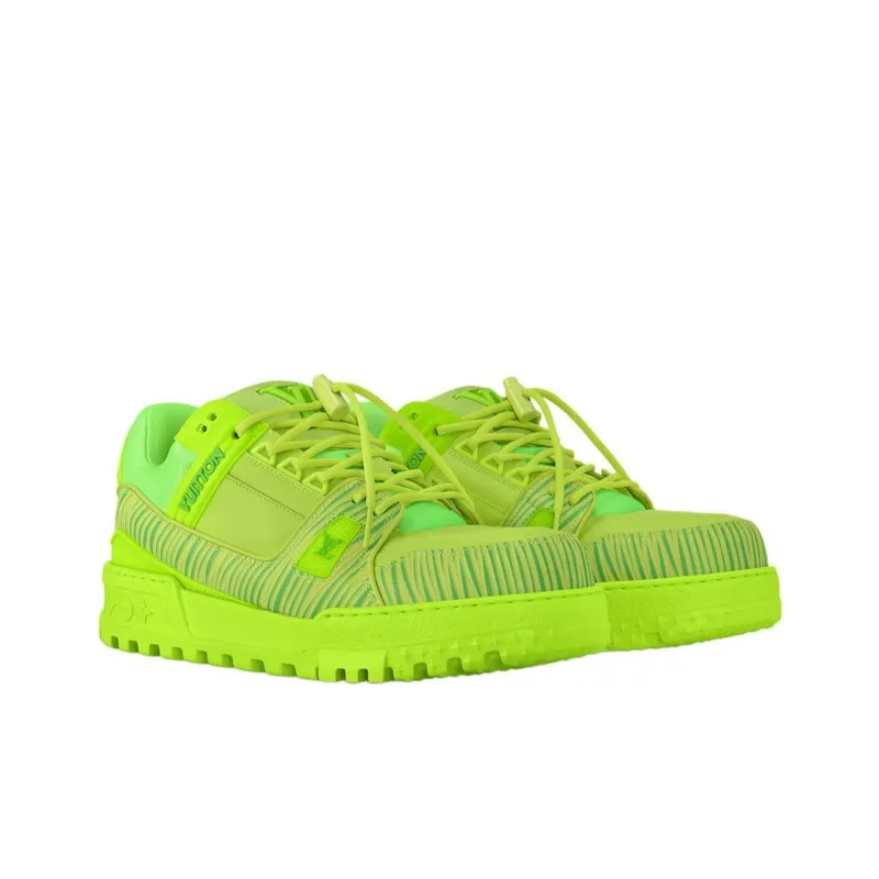 Park Seo Bo x LOUIS VUITTON Trainer Maxi Little Jigglypuff Low Top Skateboard Shoes Men's Green-2