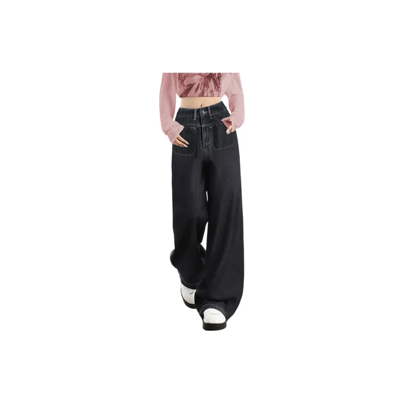 Weixi Jeans Women's Black Gray Color-5