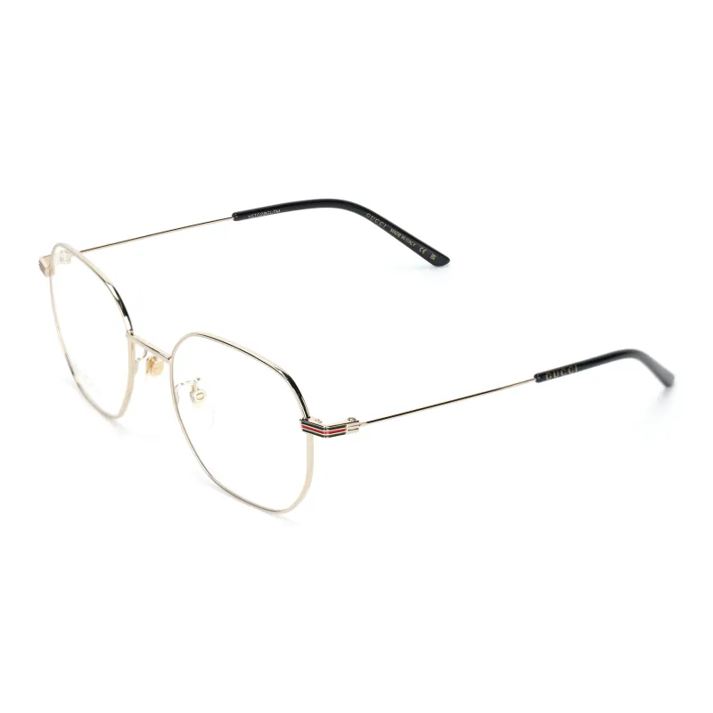 GUCCI Metal Irregular Shape Sunglasses Men's Gold-0
