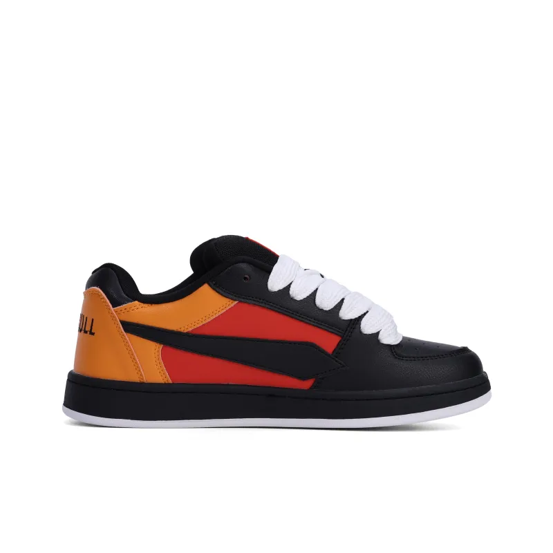 GLO BULL Skateboard Shoes Unisex Low Top Black Red Orange-1