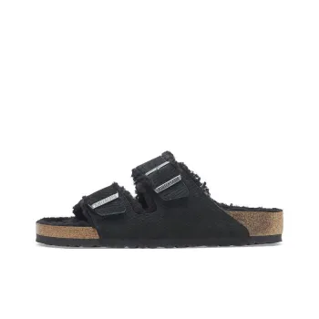 Birkenstock Arizona Shearling Slide Slippers Unisex Black