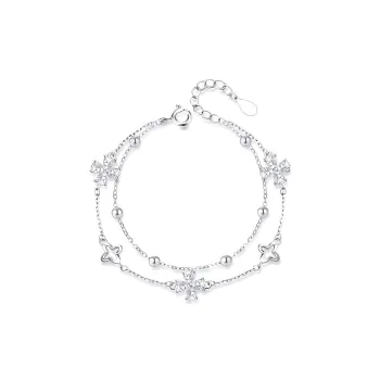 DONGFANGJIE S925 Silver Bracelets Women's Gift Box Set
