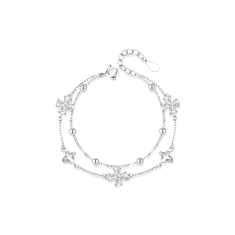 DONGFANGJIE S925 Silver Bracelets Women's Gift Box Set-0