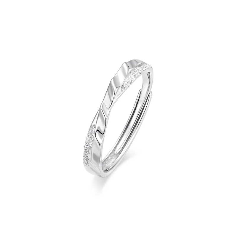 I Do&Co. S925 Silver Synthetic Cubic Zirconia Rings Unisex-4