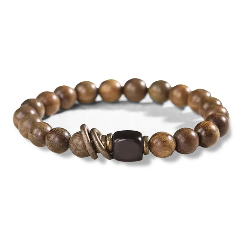 LOVEYOU PAI Golden Sandalwood Bracelets Unisex-0