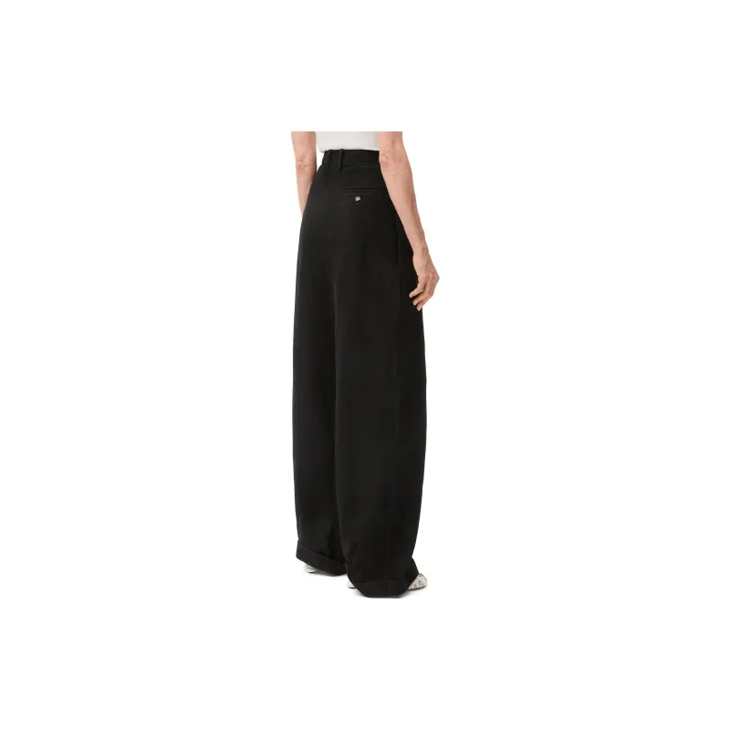 LOEWE FW24 Leather Pants Women's Black-2