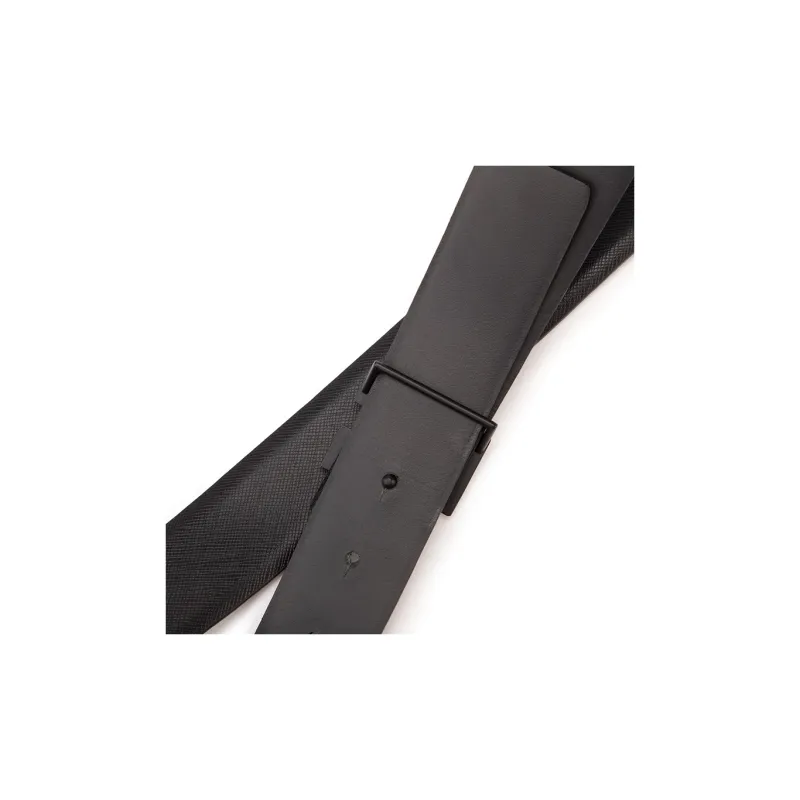 Tommy Hilfiger Cow Split Leather Leather Belts Men's Black 3.5cm-4