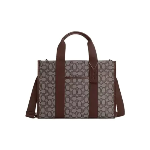 COACH Smith Recycled Material Tote Bag, Shopping Bag, Crossbody Bag, One Shoulder Handbag Large Size Women's Maple