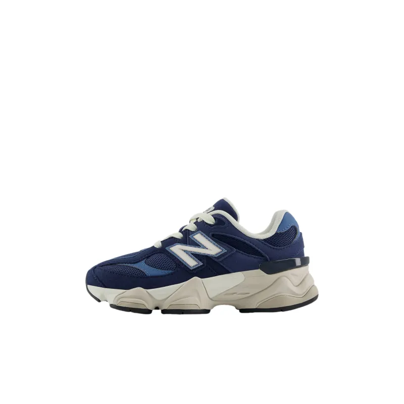 New Balance NB 9060 Slip Resistant Cushioning Low Top Kids' Running Shoes Blue White Children Aged 3 7 Years Old-0